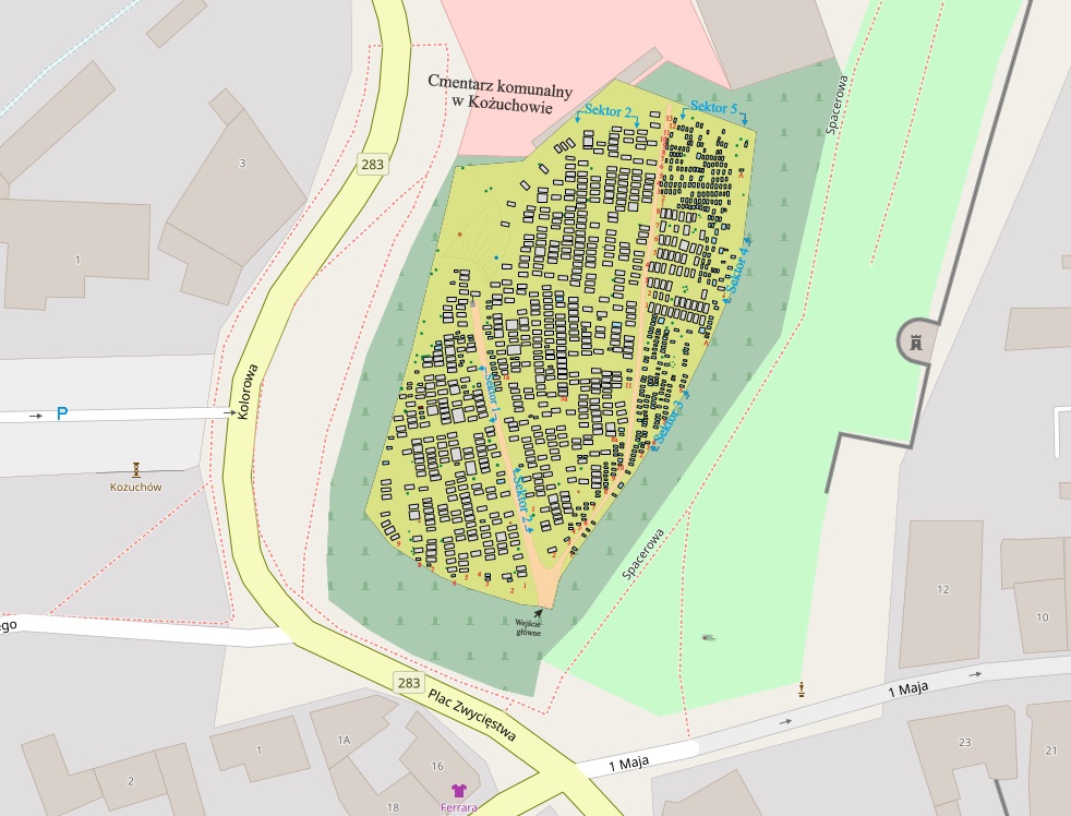 Obraz przedstawiający Cmentarz komunalny w Kożuchowie ul. Kolorowa