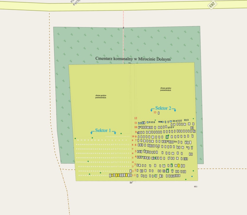 Obraz przedstawiający Cmentarz komunalny w Mirocinie Dolnym