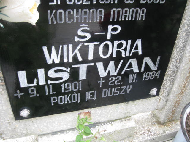 Wiktoria Listwan 1901 Kożuchów - Grobonet - Wyszukiwarka osób pochowanych