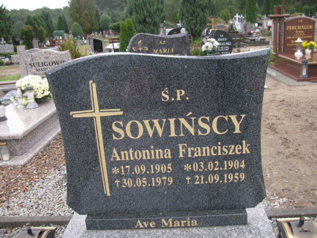 Antonina Sowińska 1905 Kożuchów - Grobonet - Wyszukiwarka osób pochowanych